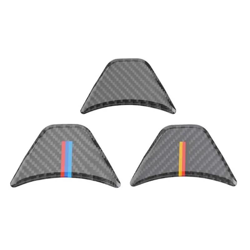 

VODOOL Car Interior Moulding Carbon Fiber Steering Wheel Emblem Sticker Car Styling for BMW 2 Series F45 F46 X1 F48 1 Series F52
