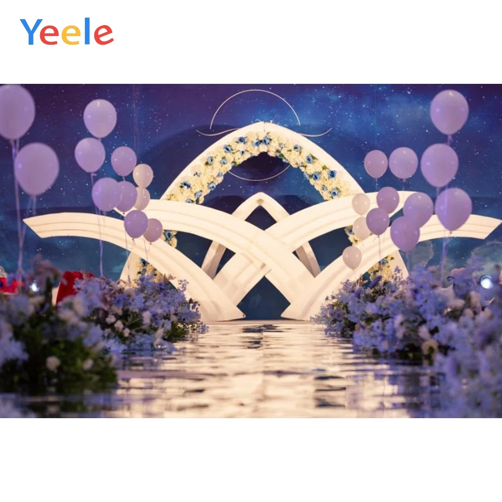 

Yeele Wedding Stage Balloons Flowers Bridal Scene Photography Backgrounds Wall Photographic Backdrops Props For Photo Studio