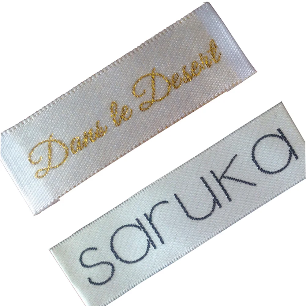 Satin Tags, Black Satin Labels With Gold or Silver Print, Custom Clothing  Labels, Personalized Care Labels, Sewing Tags, Textile Labels 