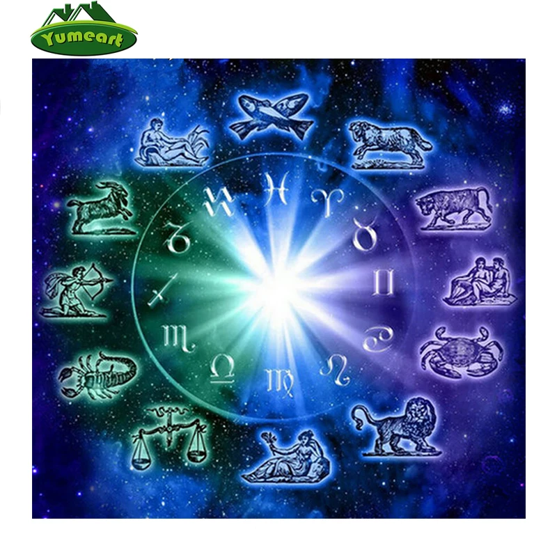 YUMEART New 5d DIY Diamond Painting Zodiac Home Decoration Full Mosaic