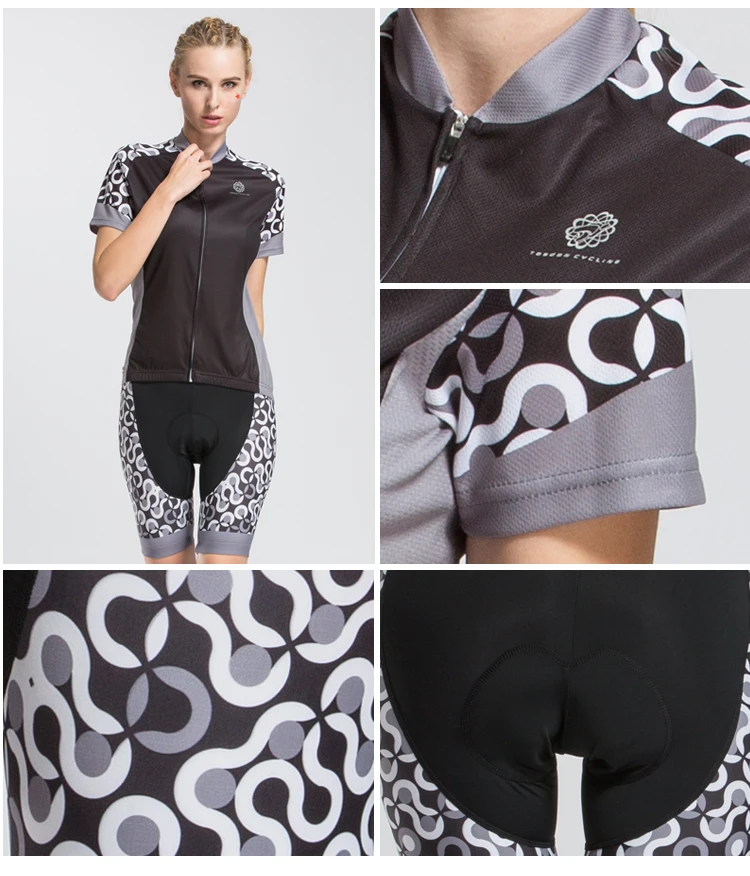Tasdan женские Велоспорт Джерси наборы для ухода за кожей велосипед одежда Велосипедный спорт одежда для езды на велосипеде майки шорты