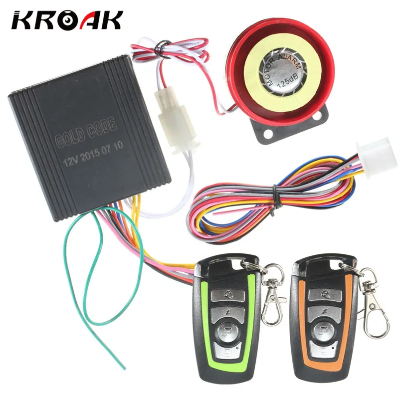 

Car Motorcycle Alarm System Scooter Anti-theft Safety Security Alarm Remote Control Horn 12V 125DB For Honda