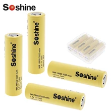 4 шт. Soshine 3000 мАч 18650 Перезаряжаемые Батарея DBHG2 35A 3.7 В 11.1WH IMR предохранительный клапан литий-ионный Батарея + Батарея Box Дело