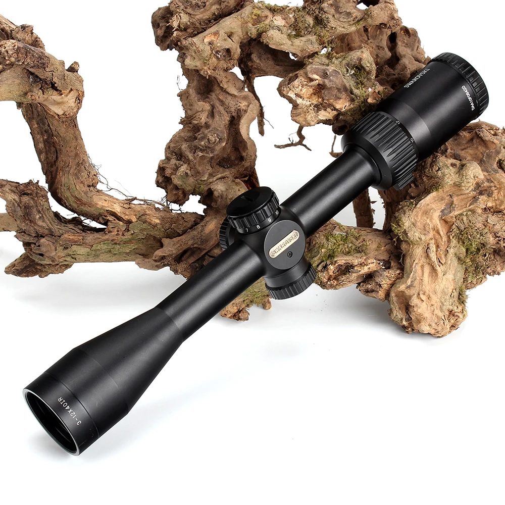 China SWAROVSKl 3-12X40 IR Riflescope F191 Red Illuminated Glass Etched Reticle Turrets Reset Full Size Hunting Rifle Scopes (5)