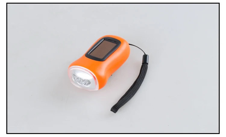 Брелок мини-фонарь перезаряжаемый фонарь, генератор со светодиодным фонариком, на солнечной батарее с заводной рукояткой светодиодный