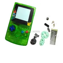 Кристалл зеленый цвет игры Пластик В виде ракушки для gameboy Цвет чехол заменить Цвет Пуговицы коробки объектив с x/y отвертки