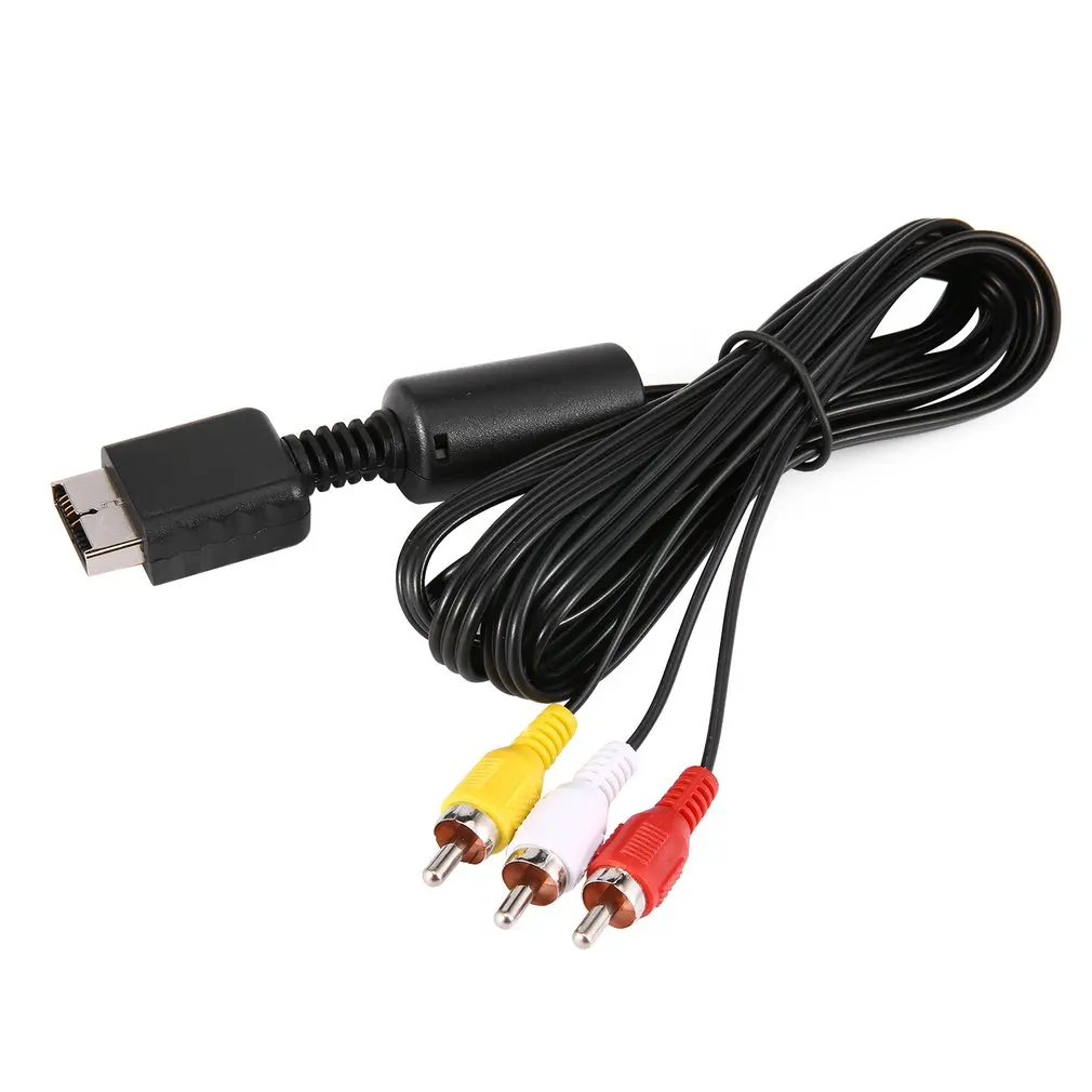 Высокое качество 1 8 м rca tv кабель AV ведущий Звук Видео кабели для sony PS2 |