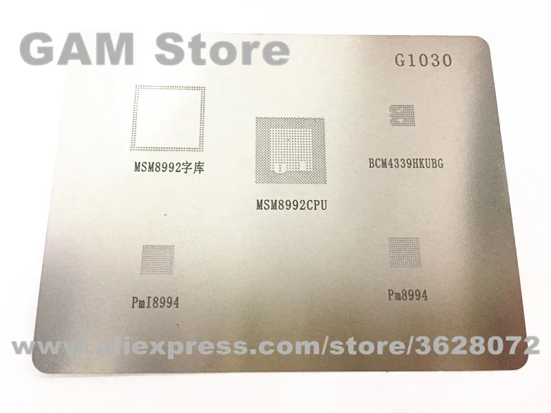 

For LG CPU MSM8992 RAM BGA Stencil PM8994 PMI8994 BCM4339HKUBG BGA Direct Heating Template G1030