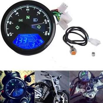 

Motorcycle LED Digital Indicator Light Tachometer Odometer Speedometer Modification Instrument Digital Odometer Speedometer