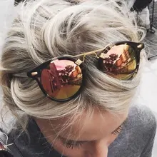 Hombres Mujeres Famoso Diseñador de la Marca Ronda Brasil Caliente gafas de Sol de Espejo Gafas de Sol Hombre Mujer Shades UV400 Tienda en línea Del ojo de Gato