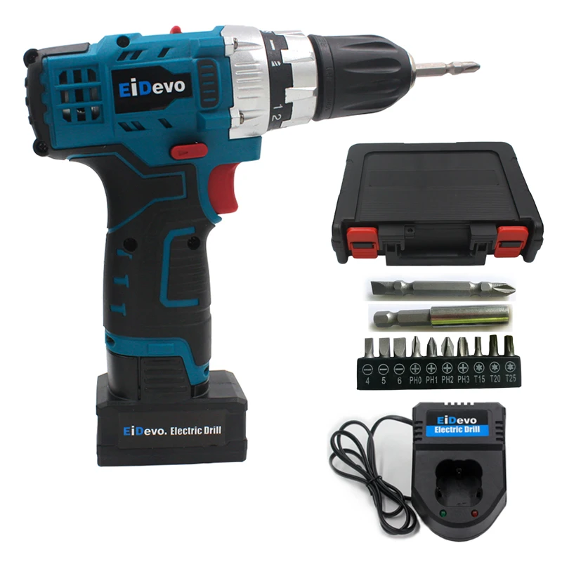 

Eidevo 25V Cordless Drill Lithium Rechargeable Battery Double Speed Docking Charger Drilling Machine cordless screwdriver tools