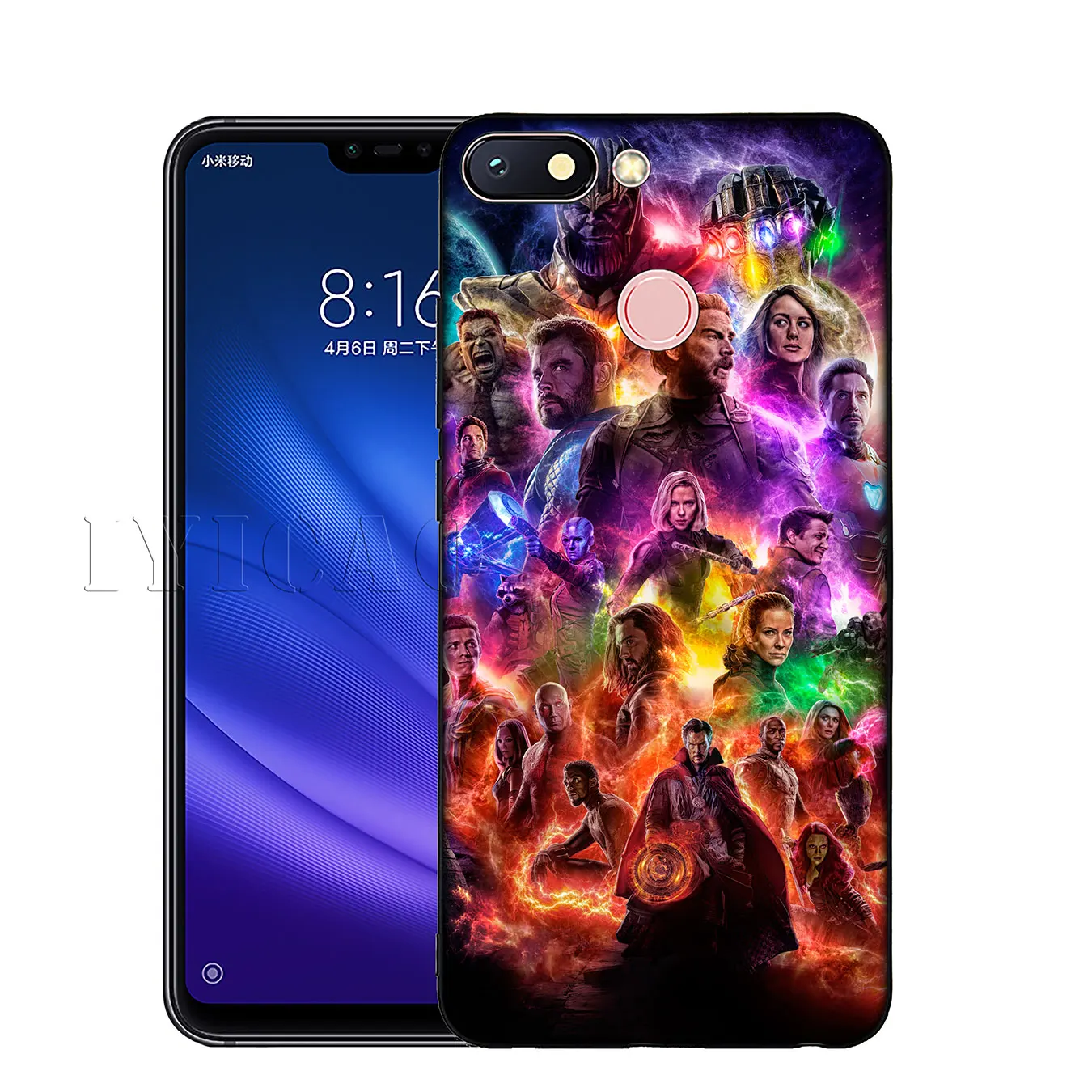 IYICAO Thanos vs avengers Endgame Marvel Soft Silicone Case for Xiaomi Mi 9 8 A2 Lite A1 6 6X pocophone f1 MAX 3 mi9 mi8 mia2