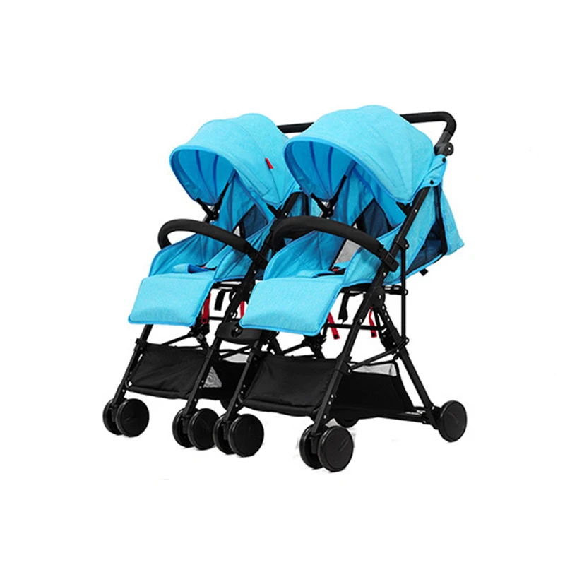 

2 Pieces Baby Twins Stroller Detachabled Adjustable Foldable Infant Car Outdoor Activities Lightweight Safe Mutiple Stroller