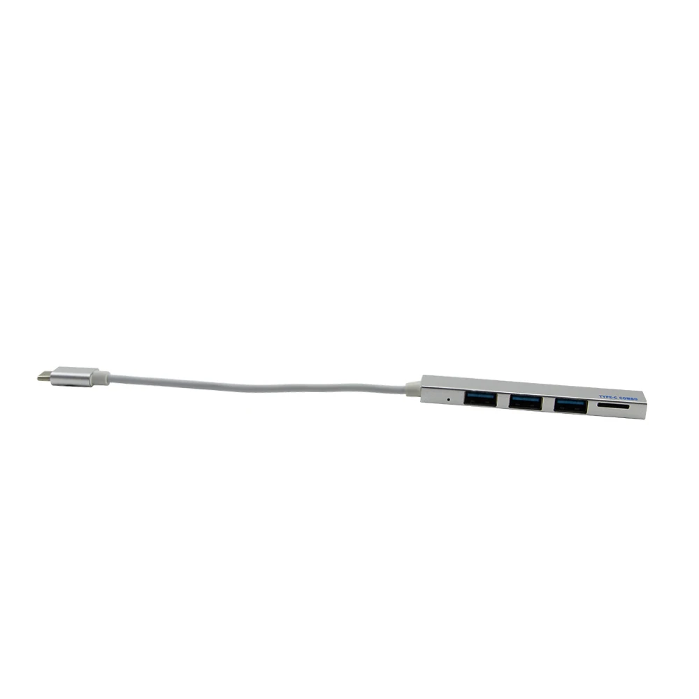 4 Ports USB3.0 Hub Card Reader To Type-C