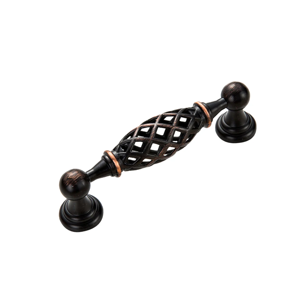 6Pieces Drawer Handle Spiral Bird Cage Cabinet Pull Knob Furniture Decor 120X30mm