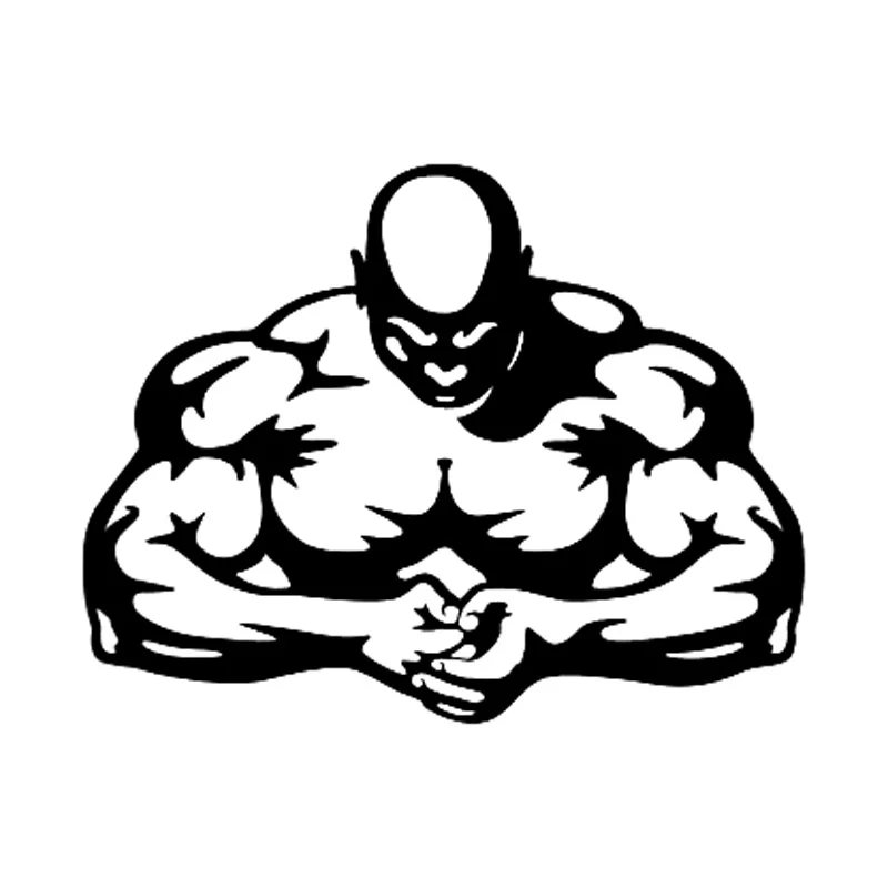18.8cm*14.6cm Bodybuilding Muscle Man Fitness Car Sticker Vinyl Decal