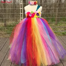 Шикарные детские платья-пачки из шифона с цветочным принтом DREMA, Пышное Бальное платье ручной работы для девочек, праздничная одежда для девочек