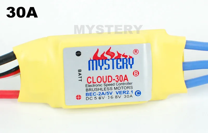 Бесщеточный контроллер скорости Mystery 2-3S 30A ESC для бесщеточного двигателя RC