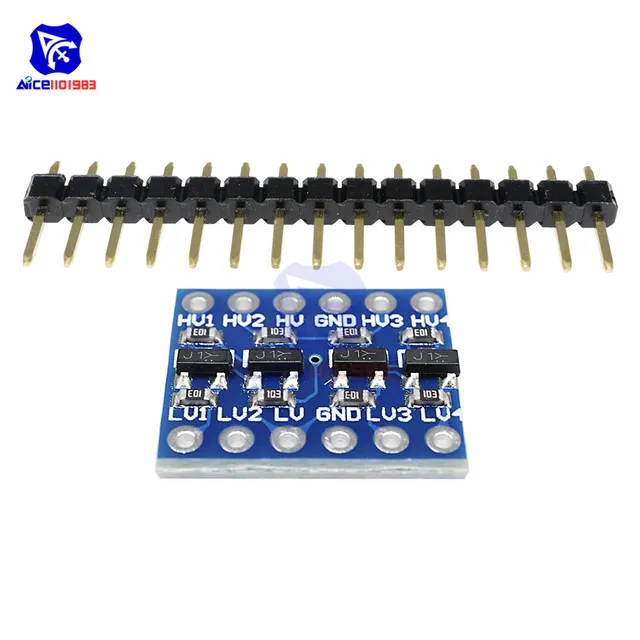 Convertitore Di Livello Logico I2C Bidirezionale - 4 Canali, 3.3V A 5V, Per Arduino