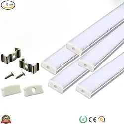 3 светодио дный Упак. алюминиевый светодиодный канал для светодио дный светодиодные полосы света установка U форма светодио дный