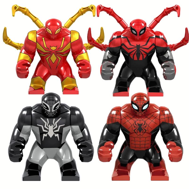 

Super Heroes Spider-Man In Steel Polar Armor Model Figure Blocks Building Bricks Toys For Children Christmas Gift