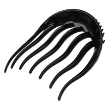 Черные женские вставки для объема, зажим для конского хвоста, расческа для волос