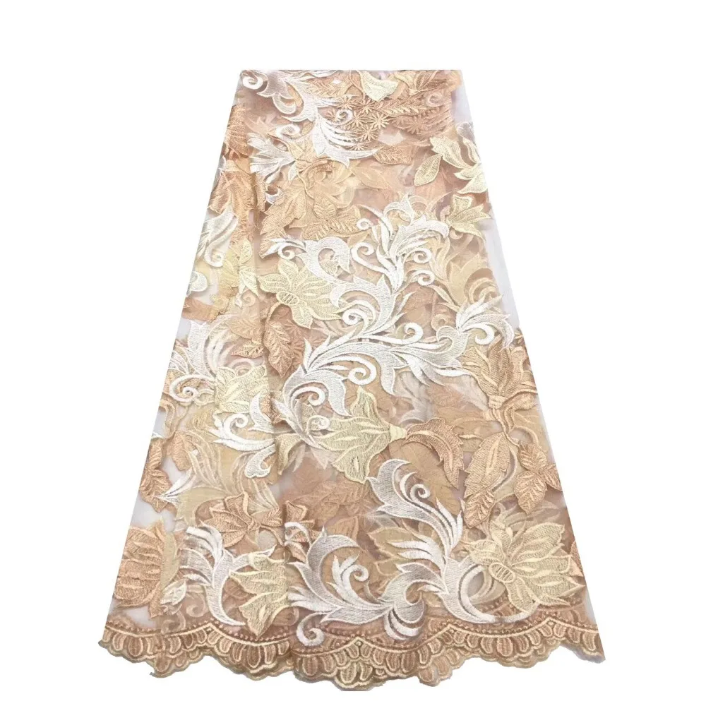 

2018 French Cord Lace Cloth Lace For Party Wedding Dress 3D Color Flower Skirt