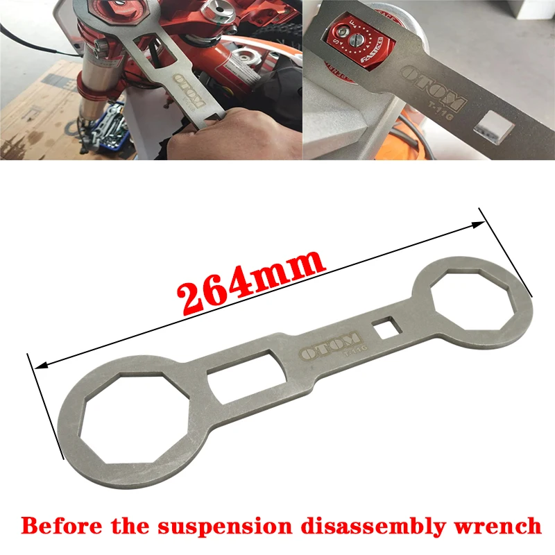 

Motorcycle shock absorber shock before disassembly wrench method of maintenance tools