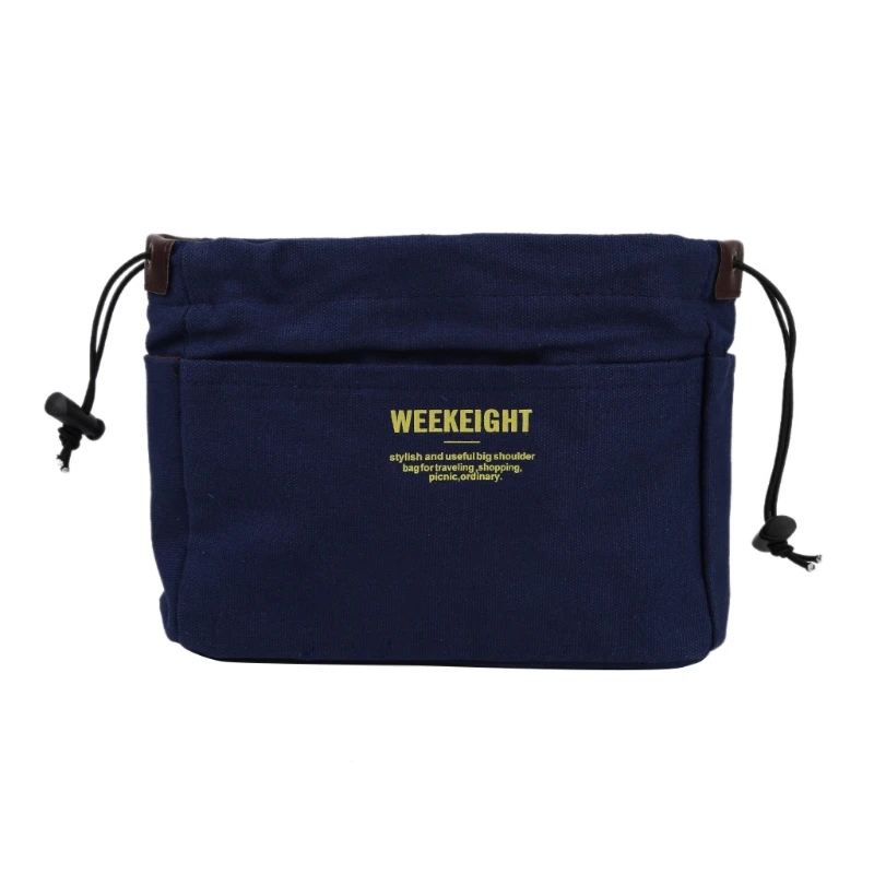 

Women Makeup Drawstring Pouch Canvas Cosmetic Bag Toiletry Case Organizer