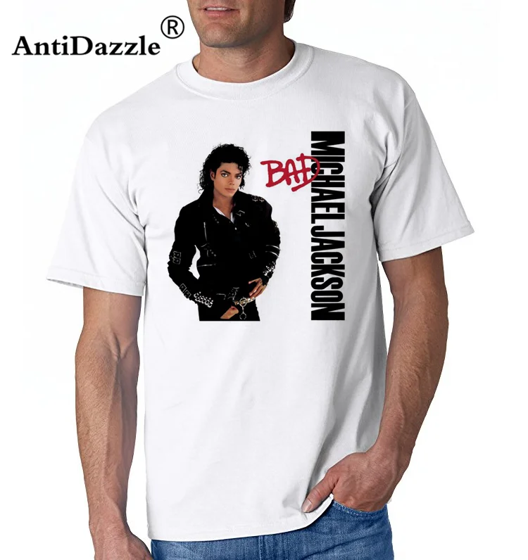 

Michael Jackson Bad T shirt Men Hi Street Thriller tshirt Homme HipHop O-neck Short Sleeve Summer Cotton Wolf Printed 3D T-Shirt