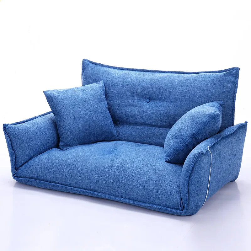 Floor Adjustable Lazy Sofa Folding Futon Couch for Studio Living Room Furniture Fabric Chaise Lounge Sofa Video Gaming Chair
