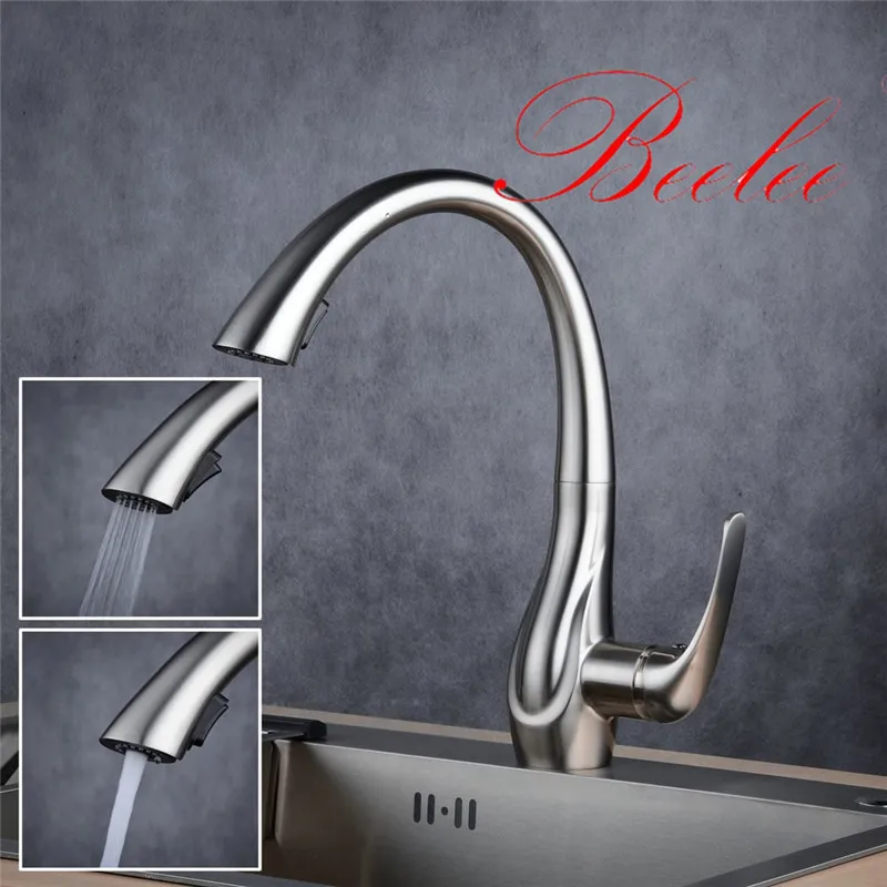 Beelee Kitchen Faucet Europe Style Single Handle Faucet Minimalism Deck Mounted Nickle/chrome Faucet Water Mixer Tap Beelee Kitchen Faucet Europe Style Single Handle Faucet Minimalism Deck Mounted Nickle/chrome Faucet Water Mixer Tap