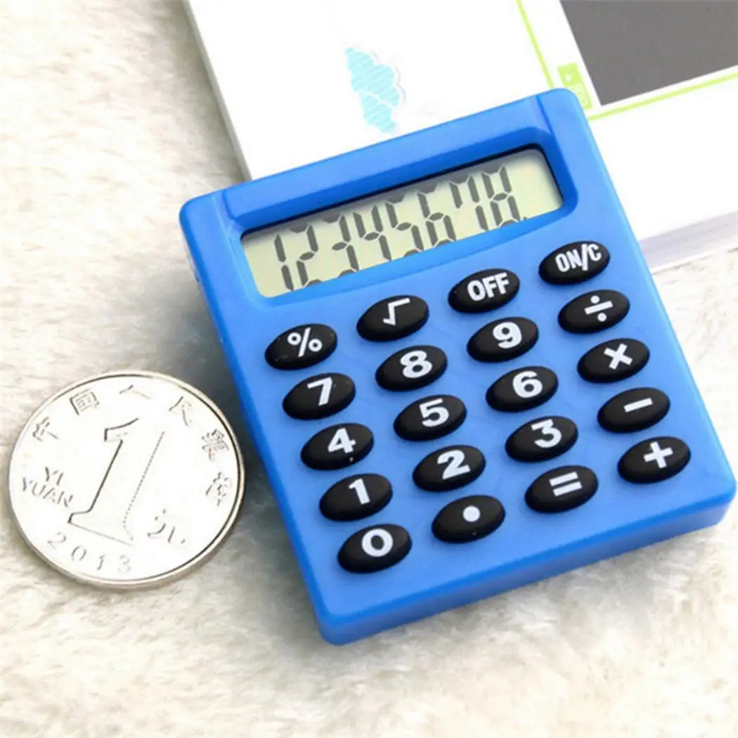

LCD Display Pocket Cartoon Travel Mini Students Portable Calculator Button Cell