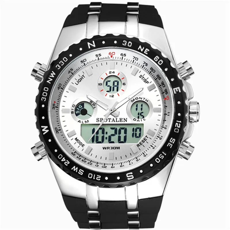

Men Sports Digital Watches LED Display Digital Wristwatches Waterproof Dual Display Men's Military Army Quartz Relogio Masculino