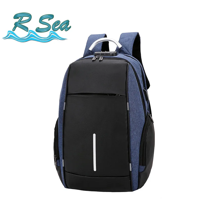 

Trend Travel anti-theft Backpack Charging men's fashion backpack business computer bag with night Reflective strip