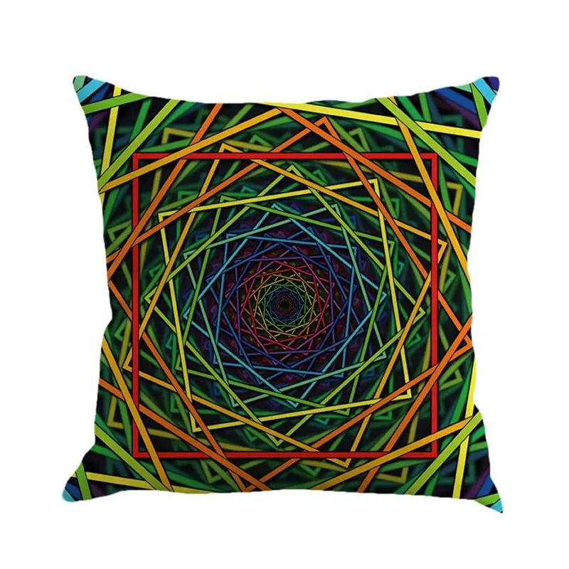 Geometry Painting Linen Cushion Cover Throw Pillow Case Sofa Home Decor01