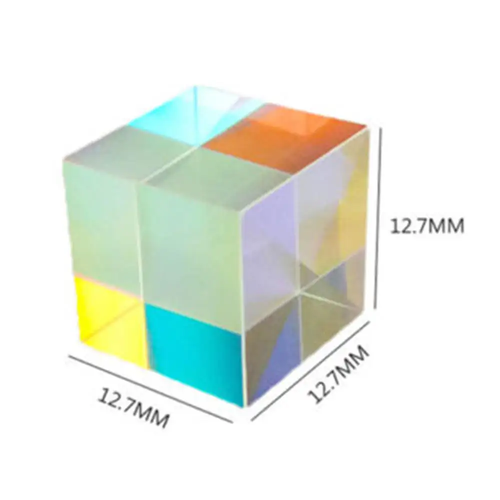 Цвет, сочетающий призменный свет, куб, разделяющий призму, обучающий свет, спектр, делая радужные украшения, игрушки