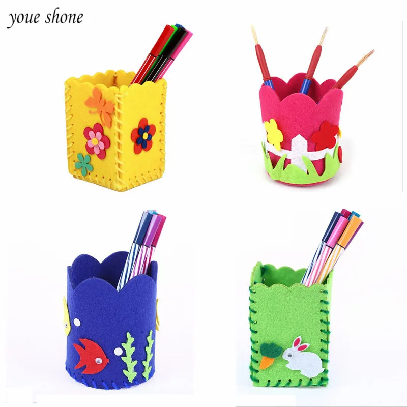 

1PCS Creative Cloth Pen Holder Material Package DIY Cloth Storage Stationery Cute Lovely Three-dimensional Manual Pens Holders