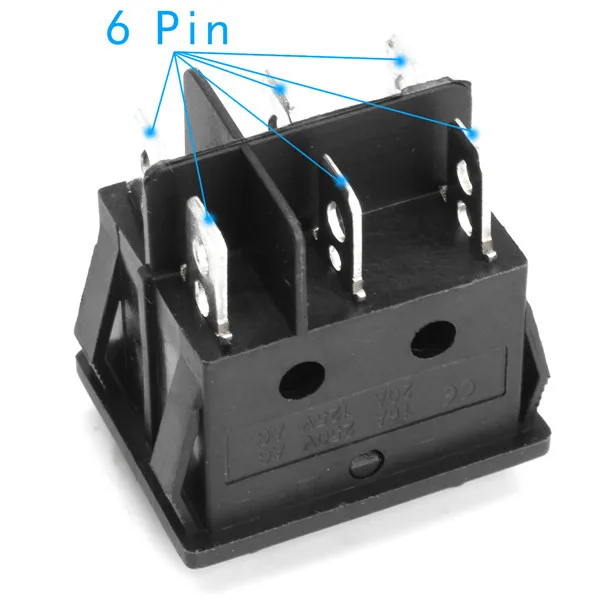 6 Pin 3 Positions T105/55 Forward Reverse Switch for 12V Car Power Wheel Black 
