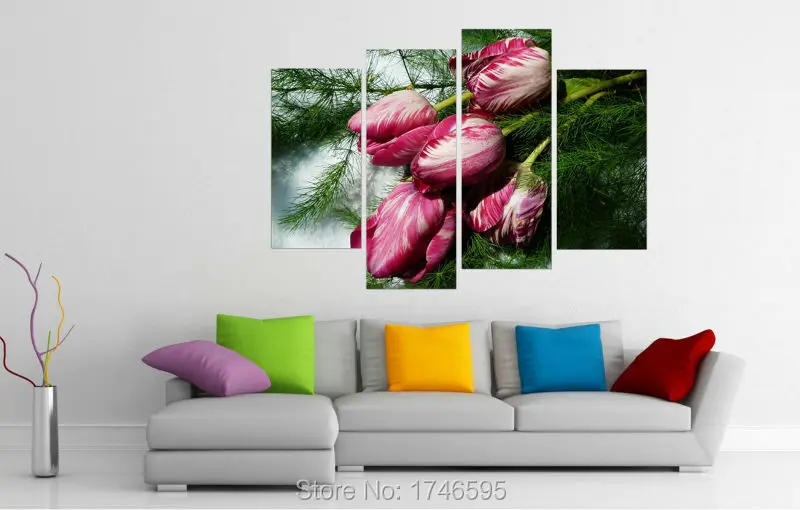 Tulips Colorful Flower Greenery-5