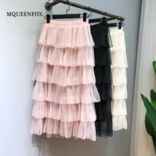 Новинка, летняя Длинная женская юбка с высокой талией, плиссированные юбки, Женская юбка макси, женская одежда