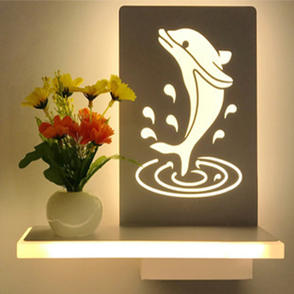 Led Acrilico Lampara De Pared Luz Loft Inicio Iluminacion