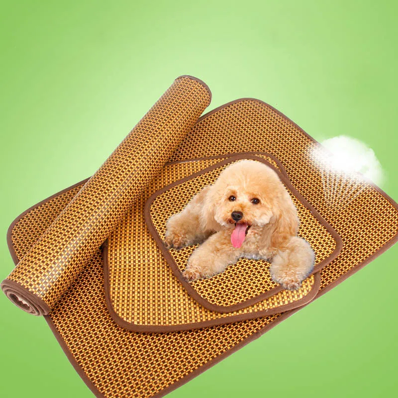 

1Pcs Portable Non Sticking Blanket Summer Cooling Cushion Rattan Pad Moisture-Proof Breathable Sleeping Pet Mat Cat Dog Beds