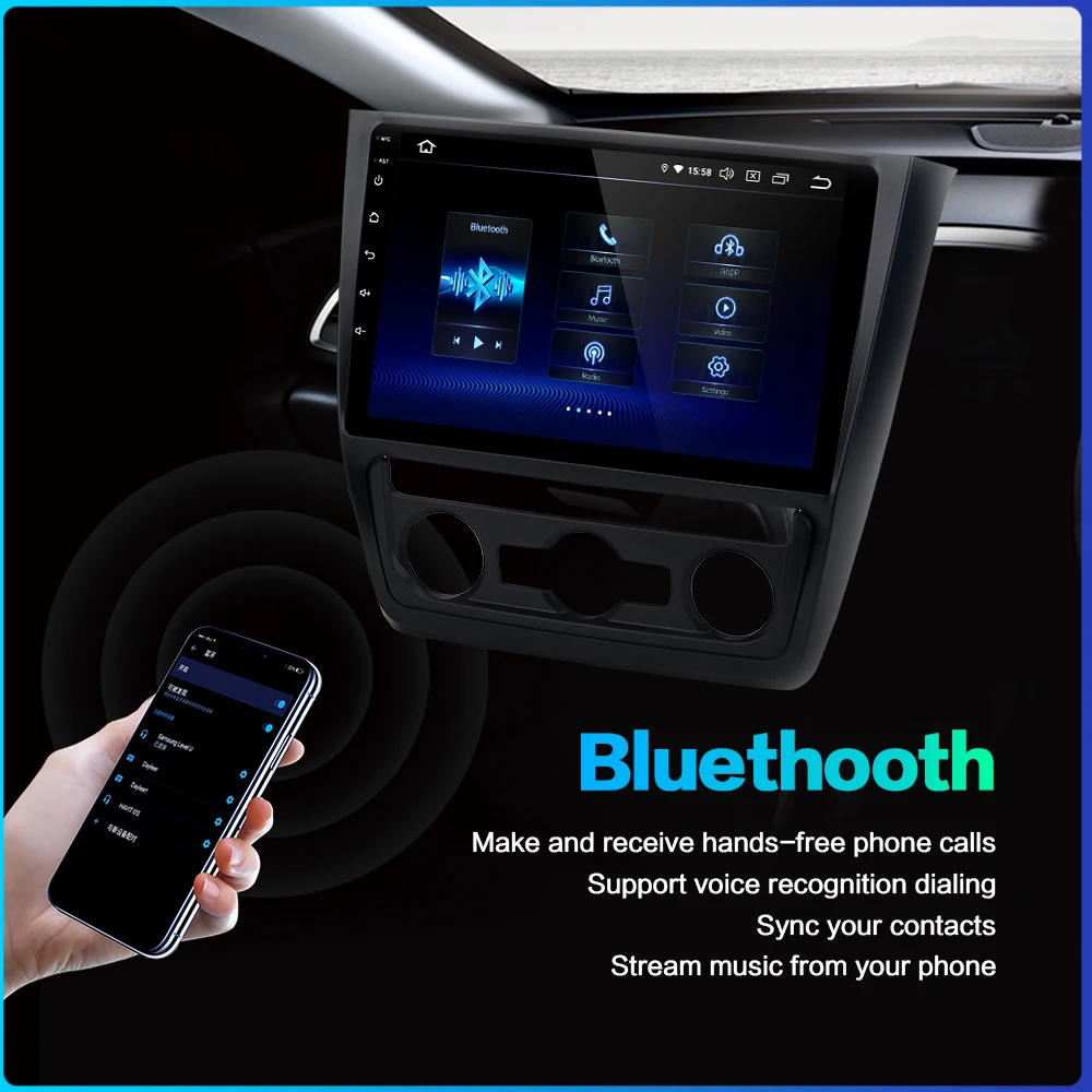 Flash Deal Dasaita 1 Din Car Radio GPS Android 9.0  for Skoda Yeti 2014 2015 2016 Radio Bluetooth 10.2" Multi Touch Screen DSP 3