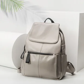 

Backpack Female Mochila Genuine Leather Feminine Backpack Rucksack Sac A Dos Designer Small Bagpack Brand Shoulder Bag new C442