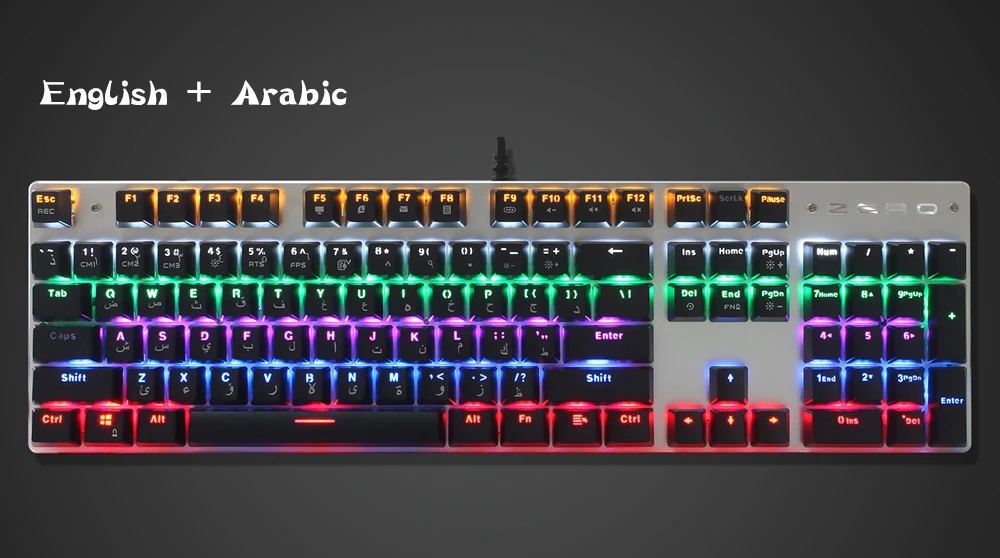 Metoo edition gaming Mechanical Keyboard 87/104 keys Anti-ghosting Luminous red switch Backlit USB Wired keyboard Hebrew/Russian