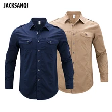 JACKSANQI мужская летняя хлопковая дышащая рубашка для спорта на открытом воздухе, рыбалки, походов, Походов, Кемпинга, мужские тонкие рубашки RA189