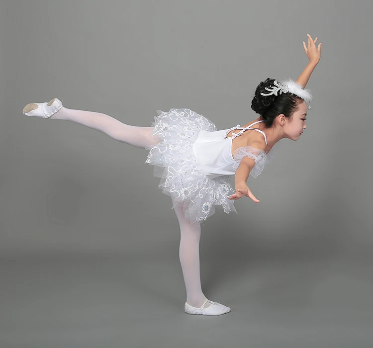 Детская Балетные костюмы маленький лебедь танец Платья для женщин Белый Юбки для женщин Обувь для девочек танцевальное Юбки для женщин tb7120