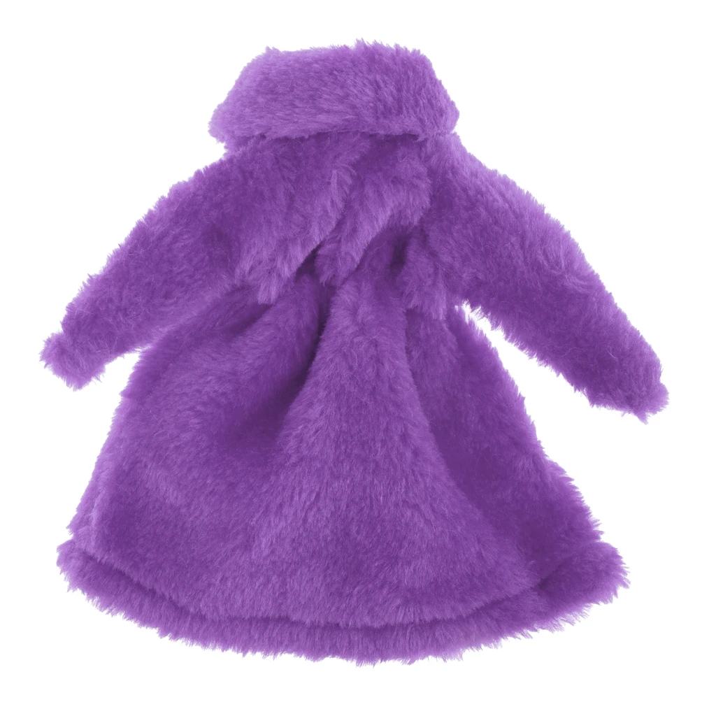 Doll Clothes Fashion Plush Overcoat Outwear for 1/6 Barbi BJD SD Dolls Clothing Dress Up Clothing Dolls Accessory Birthday Gift