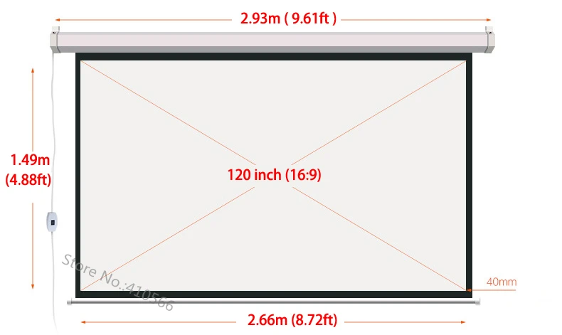 120 Inch 16 to 9 motorized screen pic 27